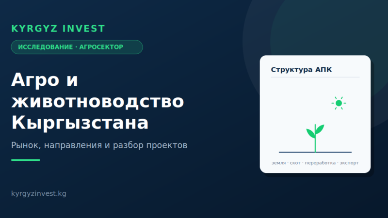 Агро и животноводство Кыргызстана: рынок и проекты