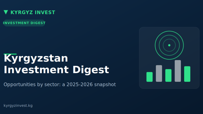 Kyrgyz Invest cover: Kyrgyzstan investment digest by sector