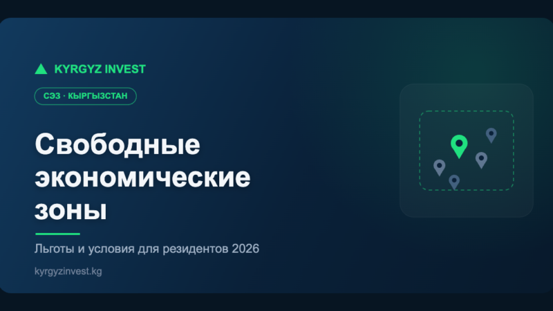 Kyrgyz Invest: свободные экономические зоны Кыргызстана, льготы и условия для резидентов